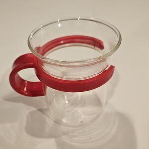 BODUM Bistro Star Trek Picard Red Round Handle Glass Mug Cup 8 oz